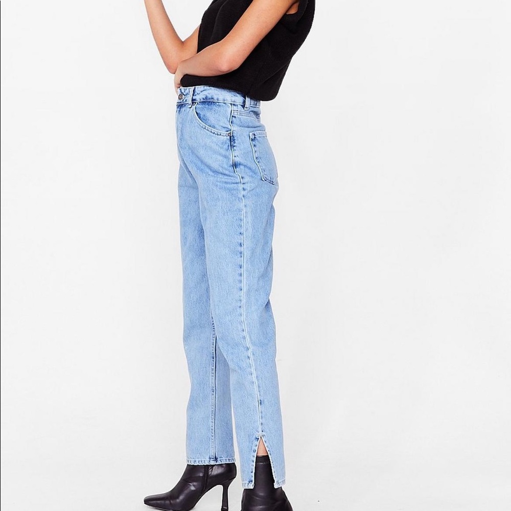 Split hem mom jean